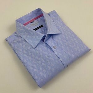 Visconti Uomo Gorgeous Light Blue Embroidered Paisley Casual Button Up